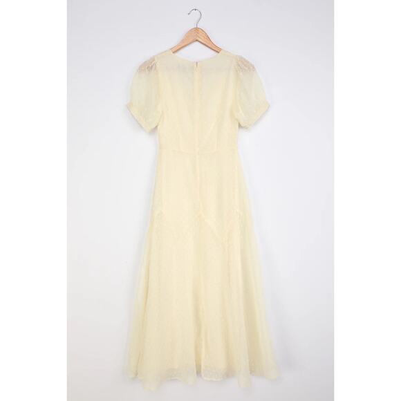 Lulu's Cream Drop Waist Dress - Picture 2 of 13